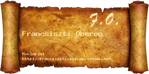 Francsiszti Oberon névjegykártya